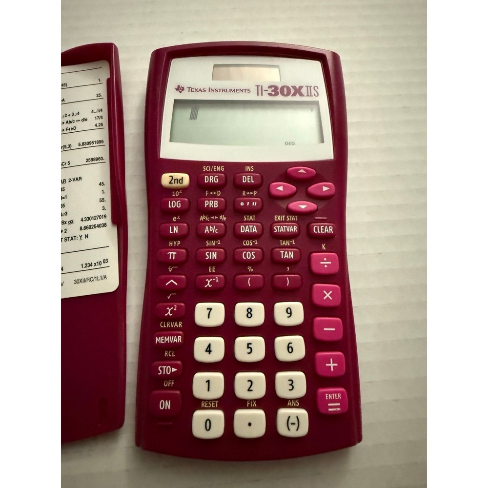 Texas Instruments TI-30X IIS Scientific Calculator – Pink-Tested & Working